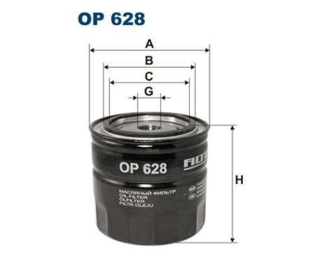 Oil filter OP 628 Filtron