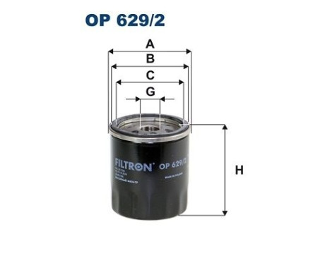 Oil filter OP 629/2 Filtron