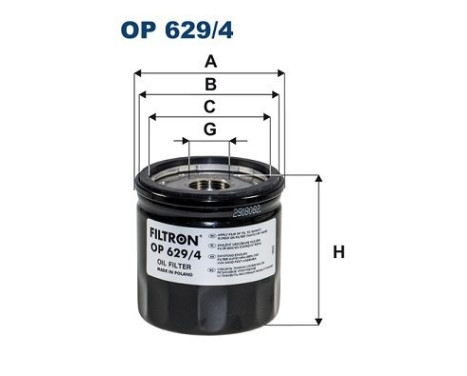 Oil filter OP 629/4 Filtron