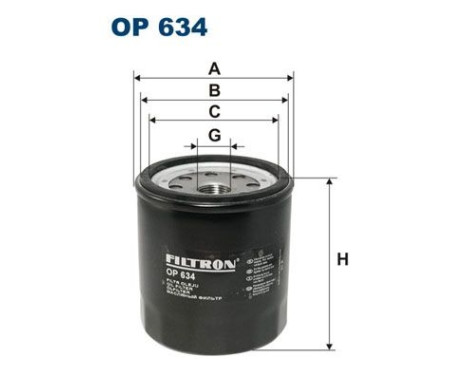 Oil filter OP 634 Filtron