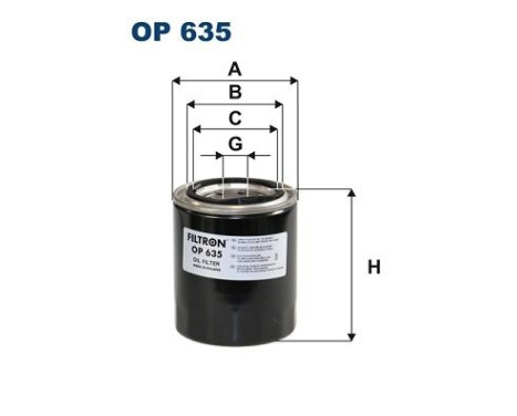 Oil filter OP 635 Filtron