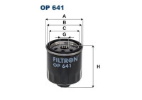 Oil filter OP 641 Filtron