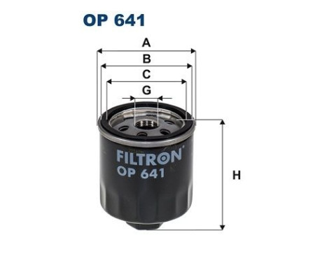 Oil filter OP 641 Filtron