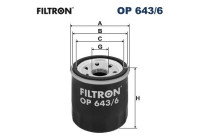 Oil filter OP 643/6 Filtron