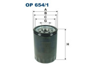 Oil filter OP 654/1 Filtron