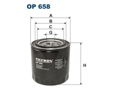 Oil filter OP 658 Filtron