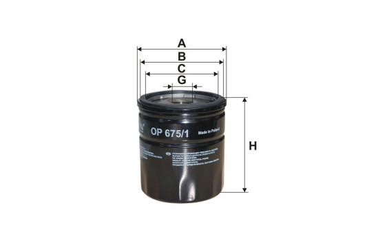 Oil filter OP 675/1 Filtron, Image 2