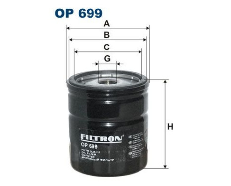 Oil filter OP 699 Filtron