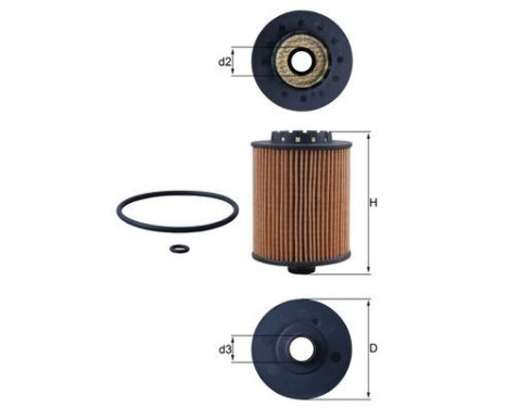 Oil Filter OX 1075D Mahle, Image 3