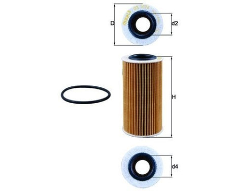 Oil Filter OX 1076D Mahle, Image 2