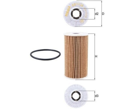 Oil Filter OX 1138D Mahle, Image 2