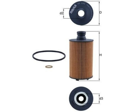 Oil Filter OX 1141D Mahle, Image 2