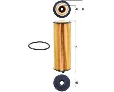 Oil Filter OX 1155D Mahle, Image 2