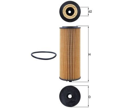 Oil Filter OX 1162D Mahle, Image 2