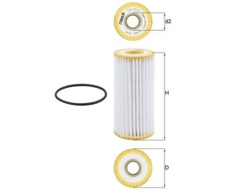 Oil Filter OX 1217D Mahle, Image 2