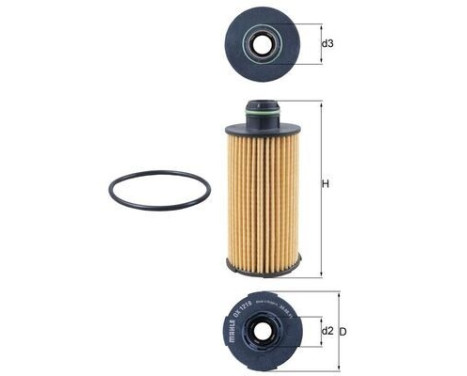 Oil Filter OX 1219D Mahle, Image 2