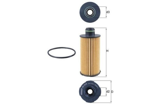 Oil Filter OX 1219D Mahle, Image 2
