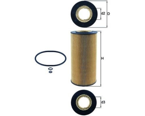 Oil Filter OX 123/1D Mahle, Image 3