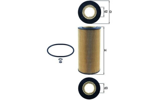Oil Filter OX 123/1D Mahle, Image 3