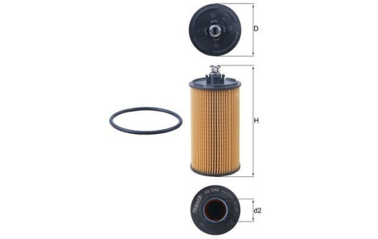 oil filter OX 1245D Mahle