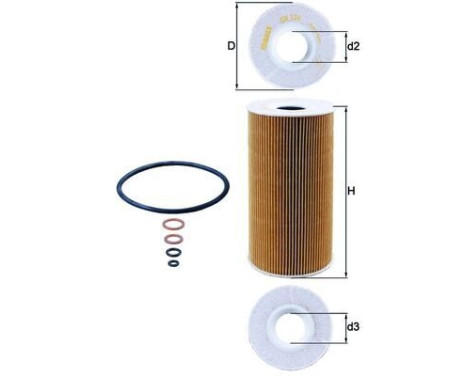 Oil Filter OX 126D Mahle, Image 4