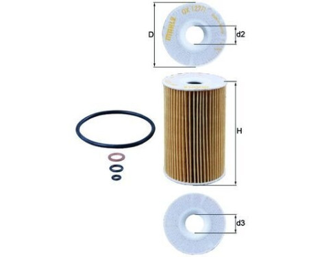 Oil Filter OX 127/1D Mahle, Image 4