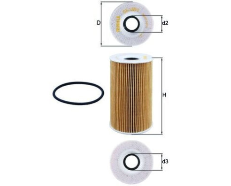 Oil Filter OX 128/1D Mahle, Image 3