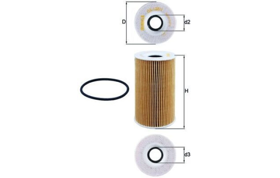 Oil Filter OX 128/1D Mahle, Image 3