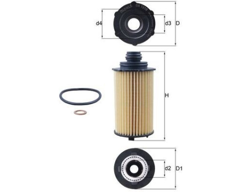 Oil filter OX 1310D Mahle