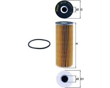 Oil Filter OX 133D Mahle, Image 3