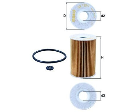 Oil Filter OX 135/1D Mahle, Image 2