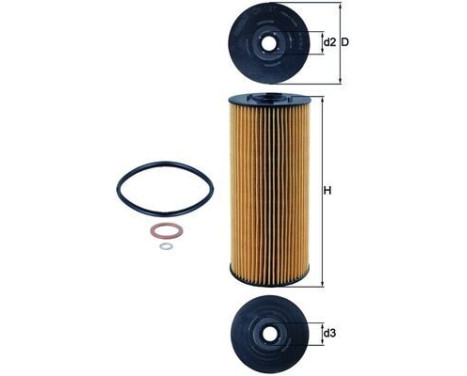 Oil Filter OX 137D Mahle, Image 2