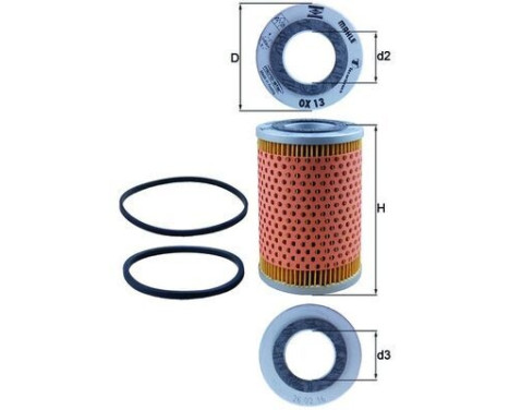 Oil Filter OX 13D Mahle, Image 2