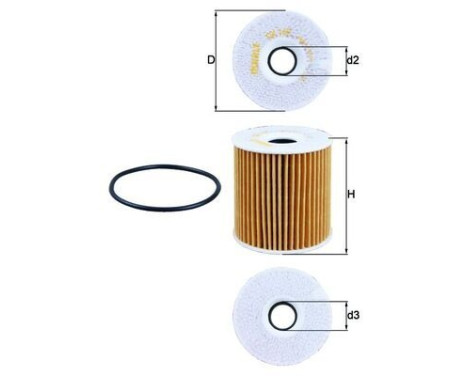 Oil Filter OX 149D Mahle, Image 3