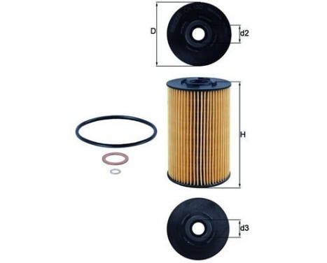 Oil Filter OX 150D Mahle, Image 2