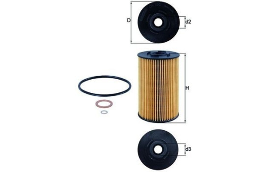 Oil Filter OX 150D Mahle, Image 2