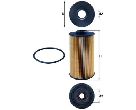 Oil Filter OX 152/1D Mahle, Image 3