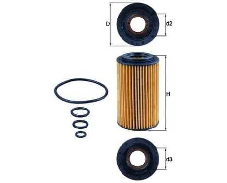 Oil Filter OX 153/7D Mahle, Image 3