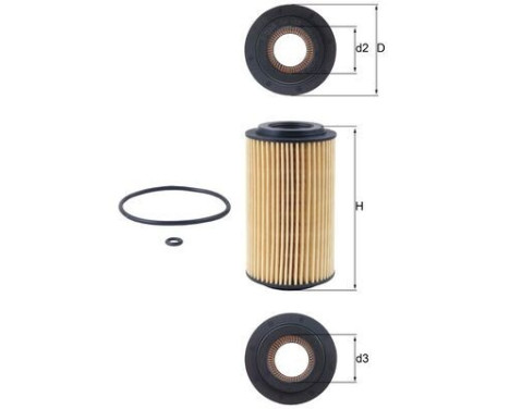 Oil Filter OX 153D1 Mahle, Image 3