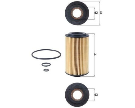Oil Filter OX 153D3 Mahle, Image 4