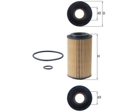 Oil Filter OX 153D4 Mahle, Image 2