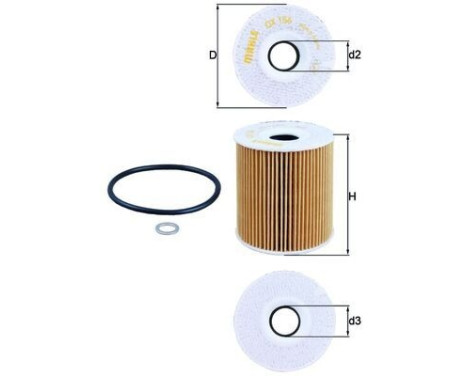 Oil Filter OX 156D Mahle, Image 2