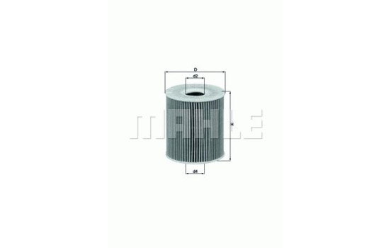 Oil Filter OX 156D1 Mahle, Image 2