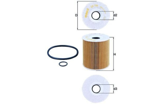 Oil Filter OX 156D1 Mahle, Image 3