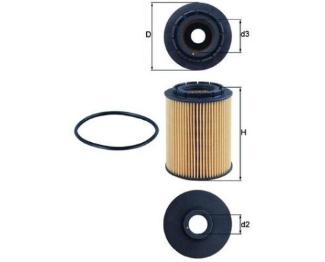 Oil Filter OX 160D Mahle, Image 3
