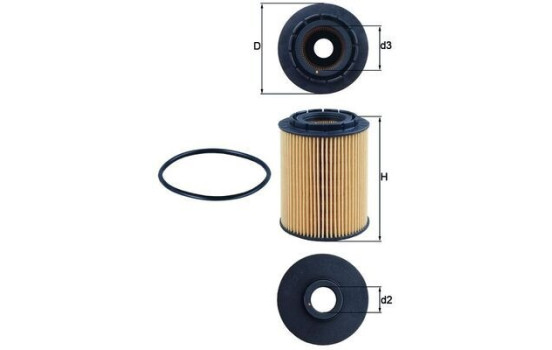 Oil Filter OX 160D Mahle, Image 3