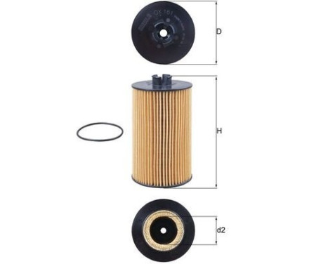 Oil Filter OX 161D Mahle, Image 2