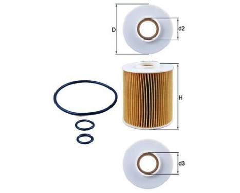 Oil Filter OX 163/4D Mahle, Image 2