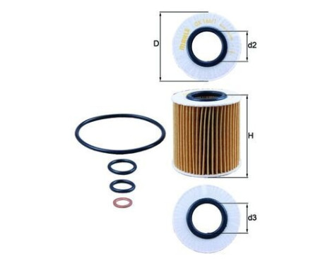 Oil Filter OX 166/1D Mahle, Image 3