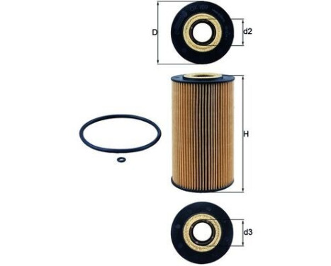 Oil Filter OX 169D Mahle, Image 2